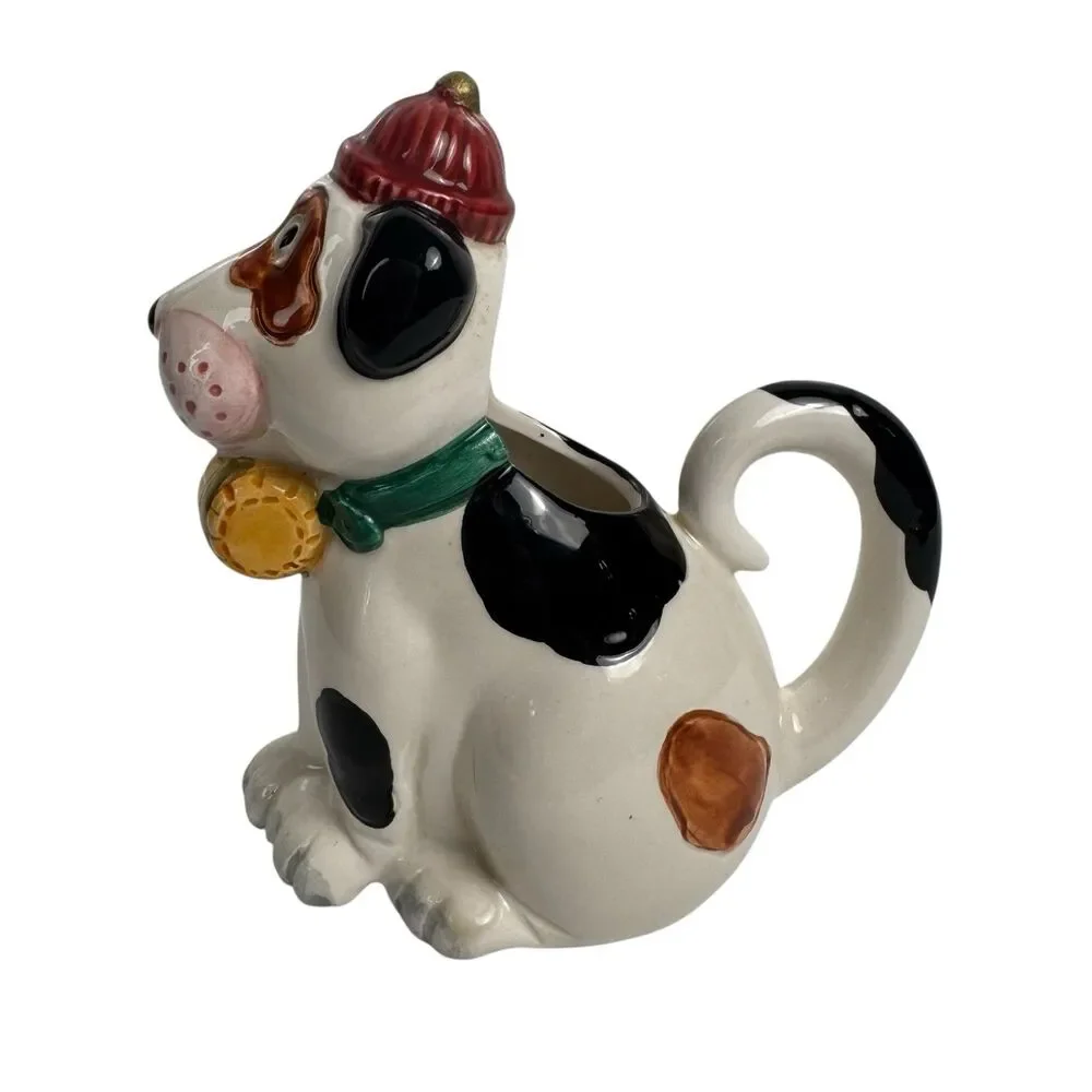 Omnibus OCI Fitz & Floyd Porcelain  Playful Pup Dog Creamer  Retired‎ MUGS